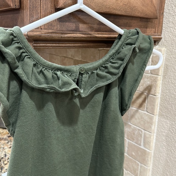 Janie and Jack olive green girls too size 7 - Picture 4 of 7